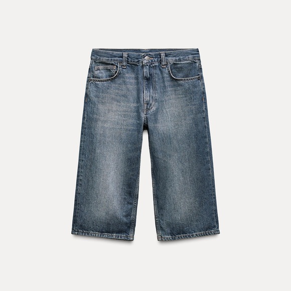 ZARA LOW-RISE DENIM SHORTS ZW COLLECTION - Picture 12 of 12